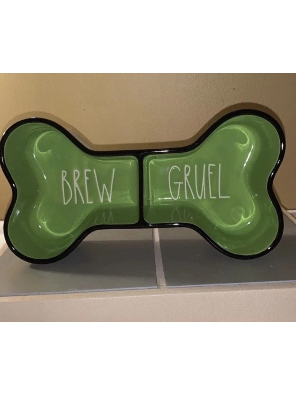 Rae Dunn Halloween Dog Bowl Brew Gruel Holiday Pet Bowl NIB